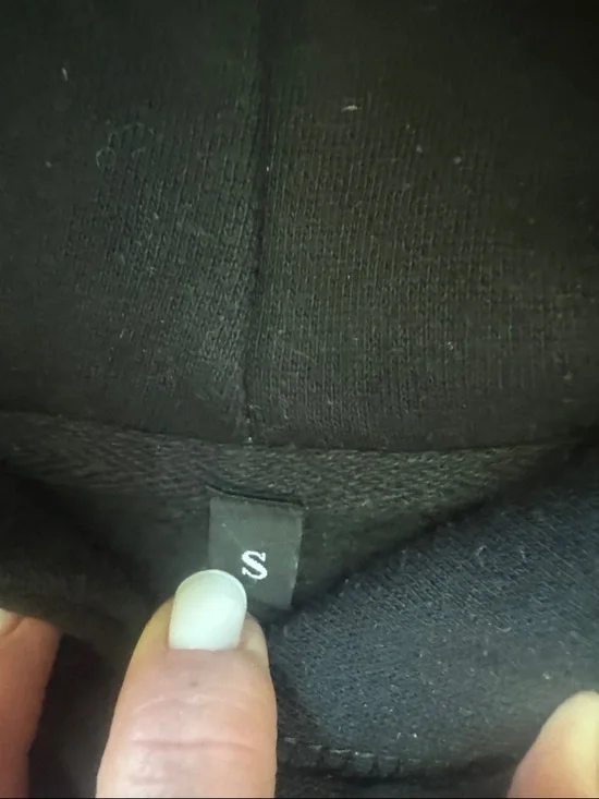 Black Pullover Hoodie with 'TG PLAYS' Sleeve Graphics - Picture 2 of 3